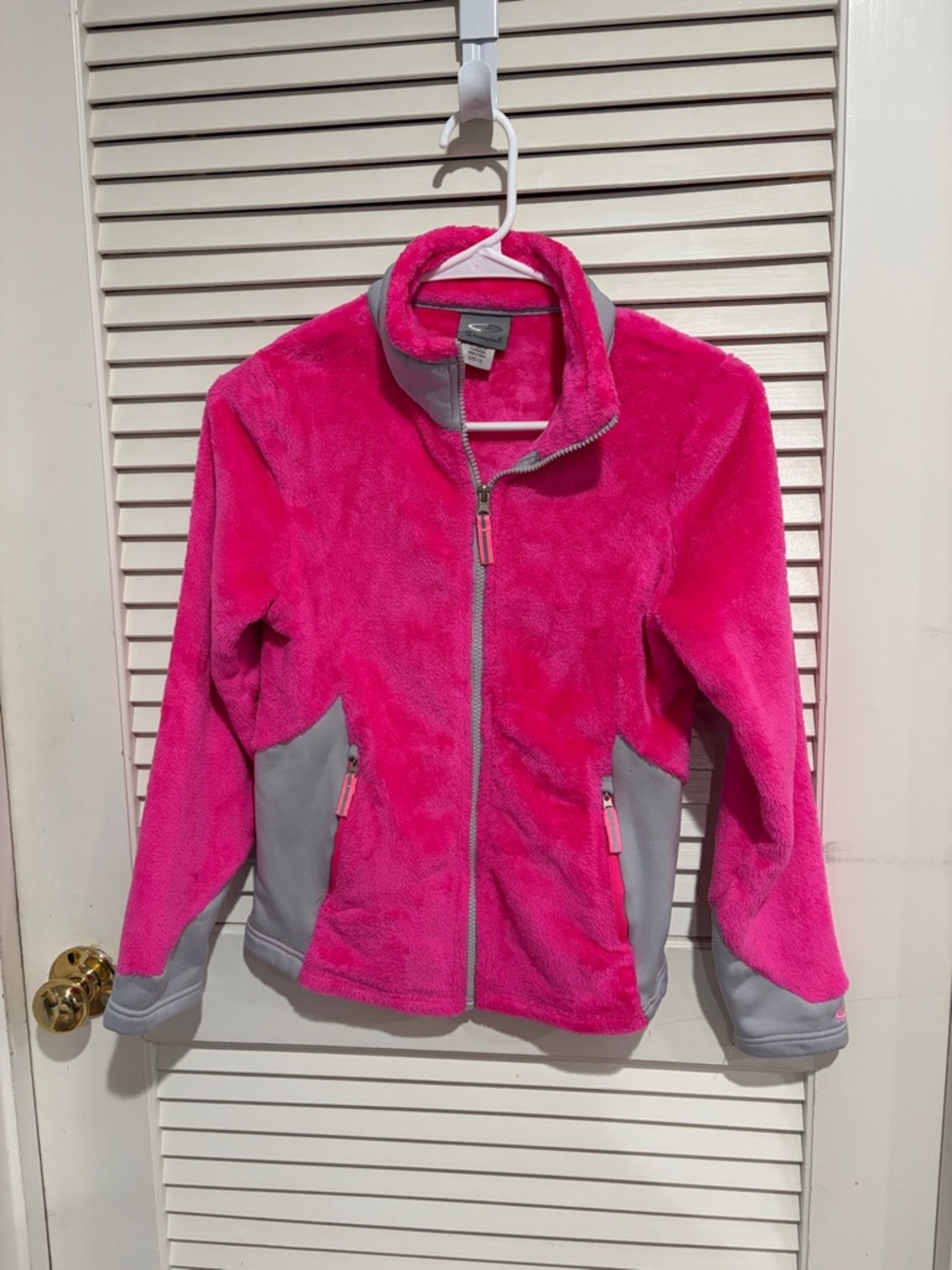 C9 by Champion Hot Pink Fleece Jacket with Gray Panels